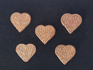 Hand Cast Recycled Hawaiian Copper Heart - Free Shipping within U.S.