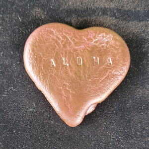 Hand Cast Recycled Hawaiian Copper Heart - Free Shipping within U.S.