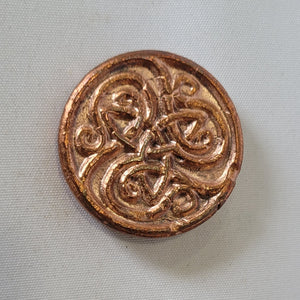 Hand Cast Recycled Hawaiian Copper Triskelion/Triskele Coin - Free Shipping within U.S.