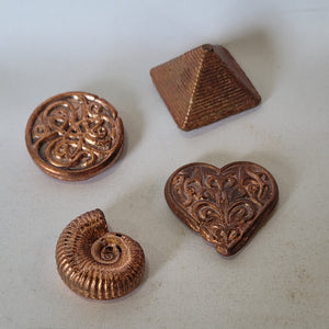 Hand Cast Recycled Hawaiian Copper Heart - Free Shipping within U.S.