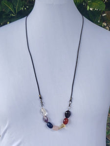 Lokahi Large Chakra Stone Necklace (adjustable lengths)  - Free Shipping within U.S.